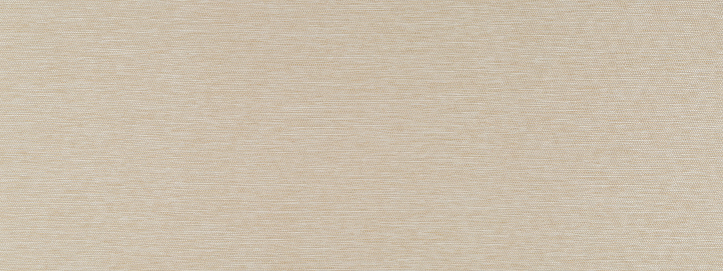 Beige linen-textured drapery fabric with a subtle woven pattern.