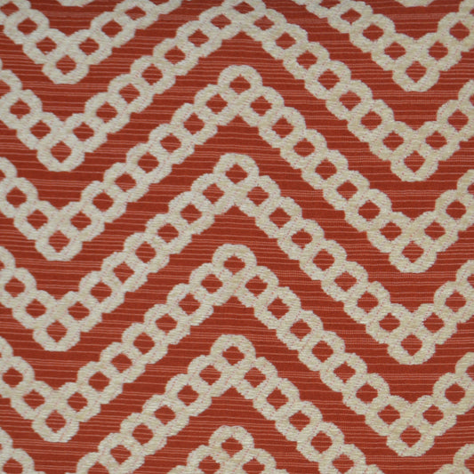 D.V. KAP HOME 2510-M-YARD Daumier Fabric - Mango Chevron  Orange   - Daumier
