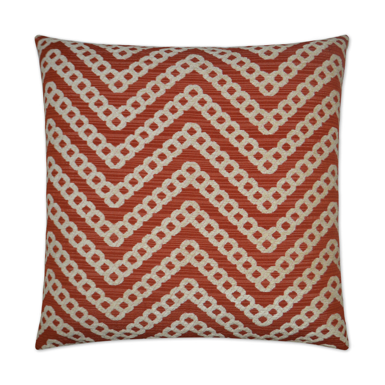 D.V. KAP HOME   24" x 24" Daumier Pillow - Mango Chevron    - 2510-M-2424