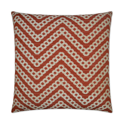 D.V. KAP HOME   24" x 24" Daumier Pillow - Mango Chevron    - 2510-M-2424