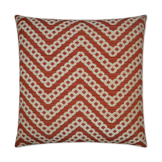 D.V. KAP HOME   24" x 24" Daumier Pillow - Mango Chevron    - 2510-M-2424