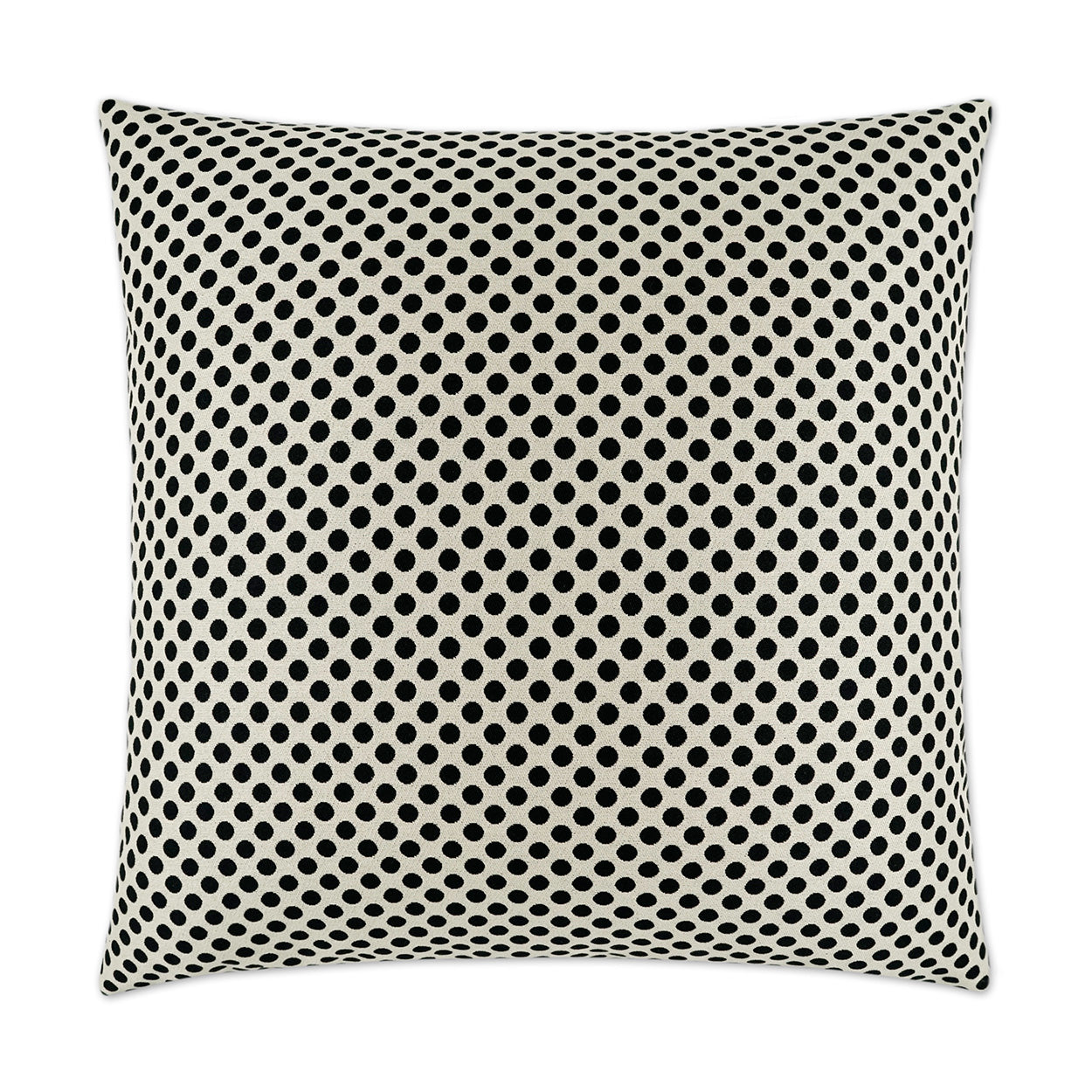 D.V. KAP HOME   24" x 24" Polka Dots Pillow - Black Traditional, Circular - Dots    - 2515-B-2424