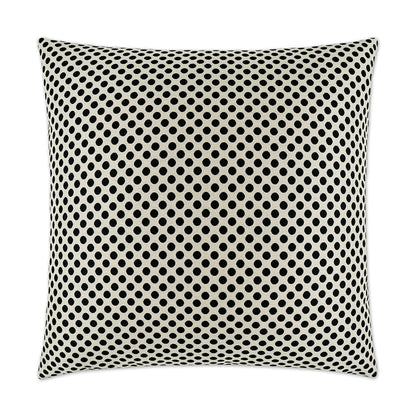 D.V. KAP HOME   24" x 24" Polka Dots Pillow - Black Traditional, Circular - Dots    - 2515-B-2424