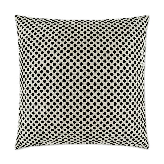D.V. KAP HOME   24" x 24" Polka Dots Pillow - Black Traditional, Circular - Dots    - 2515-B-2424