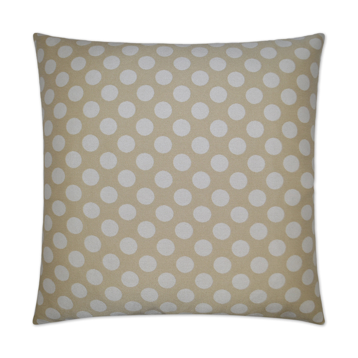 D.V. KAP HOME   24" x 24" Polka Dots Pillow - Cream Traditional, Circular - Dots    - 2515-C-2424
