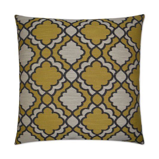 D.V. KAP HOME   24" x 24" Taylor Pillow - Gold Traditional    - 2516-G-2424