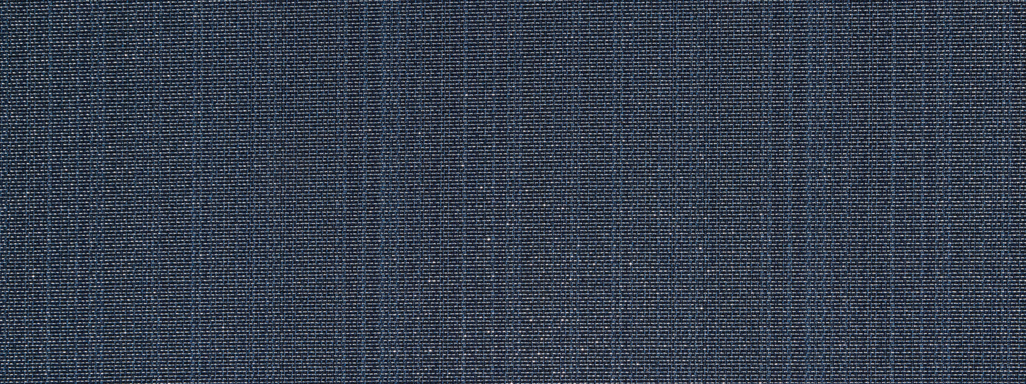Dark blue denim-style upholstery fabric with a textured weave in Indigo.