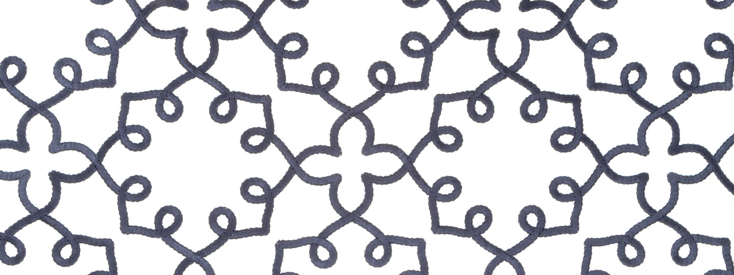 Beacon Hill Leila Scroll | Navy  Multipurpose     - 253484