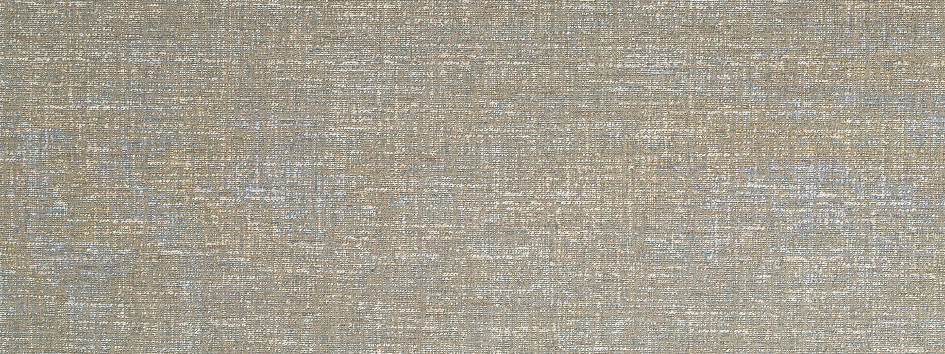 Beige-gray linen-style upholstery fabric swatch with a subtle crosshatch pattern.