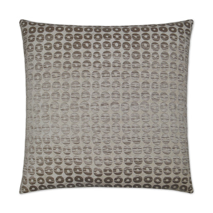 D.V. KAP HOME   24" x 24" Mirabelle Pillow - Taupe Traditional, Circular - Dots    - 2551-T-2424