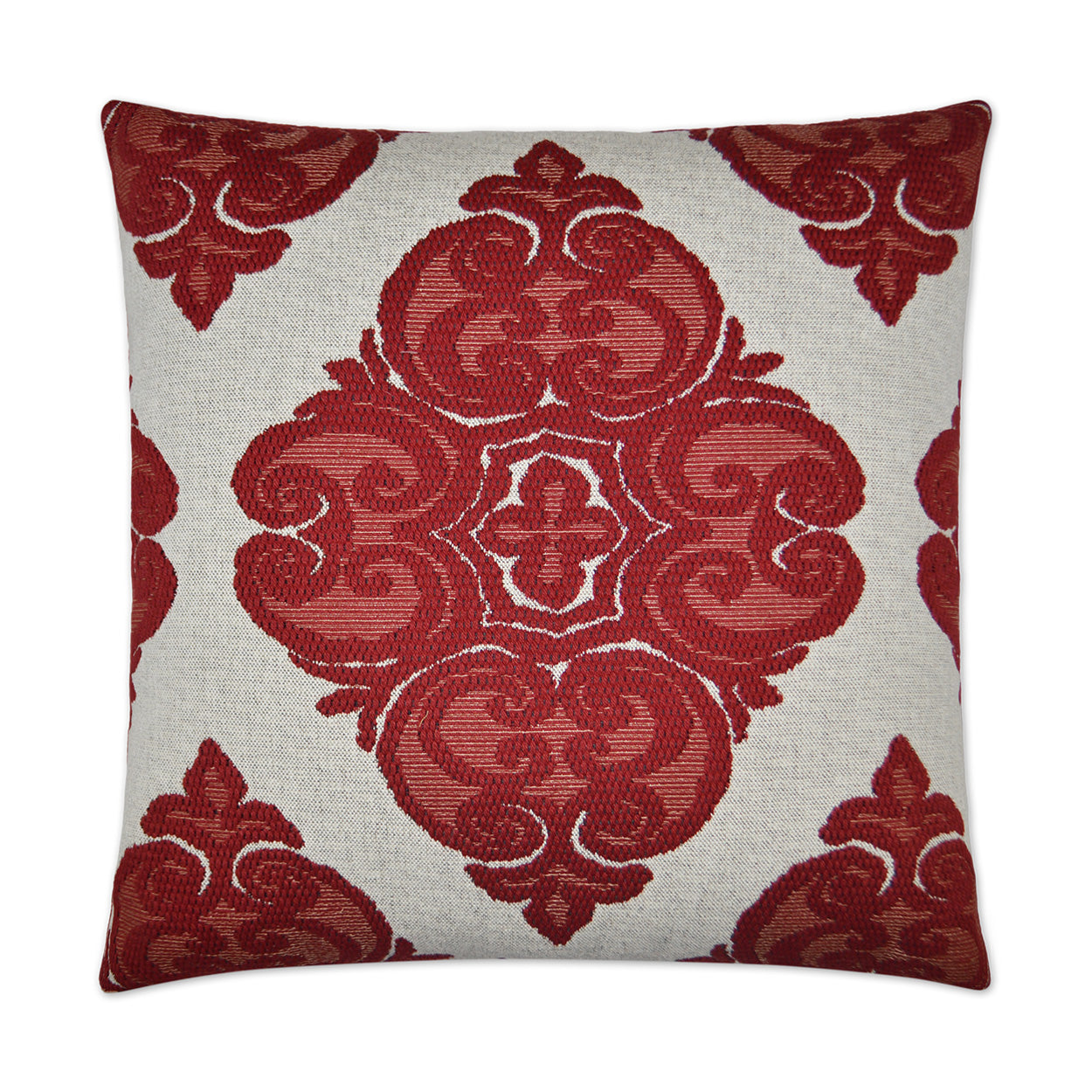D.V. KAP HOME   24" x 24" Cotillion Pillow - Red Traditional    - 2571-R-2424