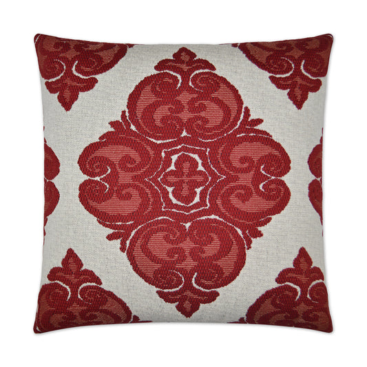 D.V. KAP HOME   24" x 24" Cotillion Pillow - Red Traditional    - 2571-R-2424