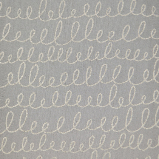 D.V. KAP HOME 2573-G-YARD Verbomania Fabric - Grey Abstract, Novelty  Grey   - Verbomania