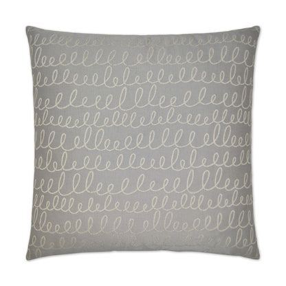 D.V. KAP HOME   24" x 24" Verbomania Pillow - Grey Abstract, Novelty    - 2573-G-2424