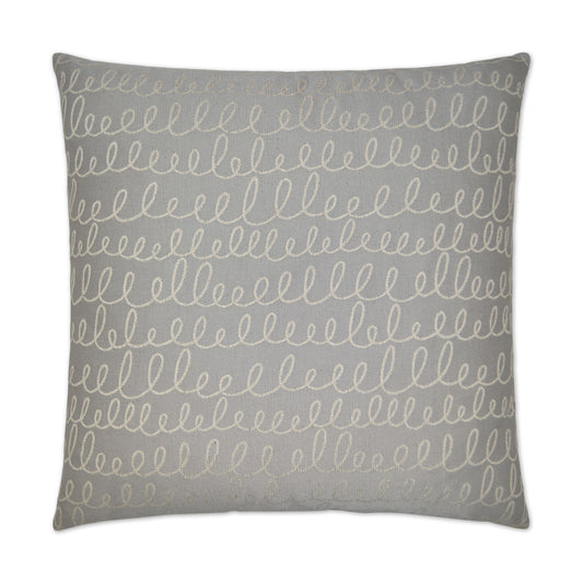 D.V. KAP HOME   24" x 24" Verbomania Pillow - Grey Abstract, Novelty    - 2573-G-2424