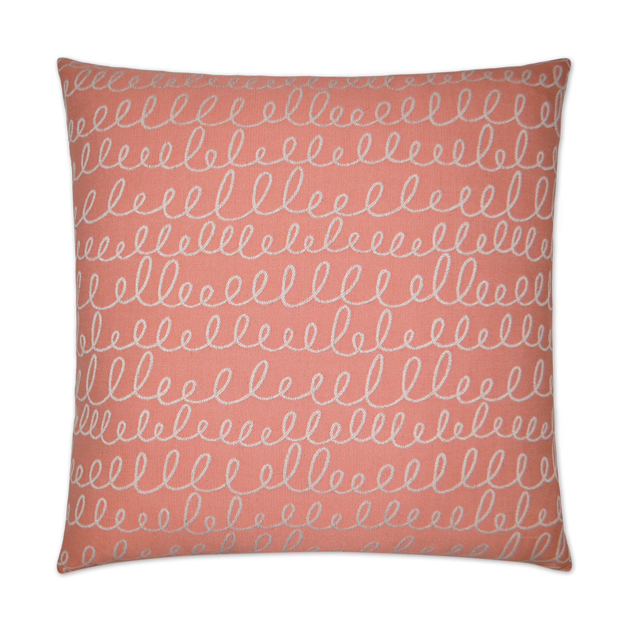 D.V. KAP HOME   24" x 24" Verbomania Pillow - Salmon Abstract, Novelty    - 2573-S-2424