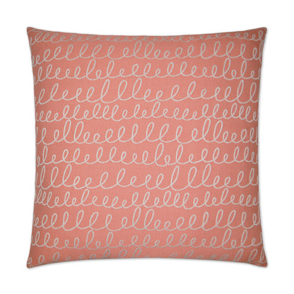 D.V. KAP HOME   24" x 24" Verbomania Pillow - Salmon Abstract, Novelty    - 2573-S-2424