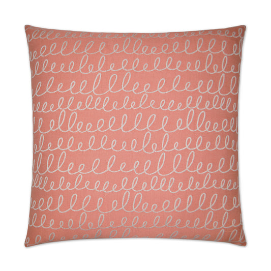 D.V. KAP HOME   24" x 24" Verbomania Pillow - Salmon Abstract, Novelty    - 2573-S-2424