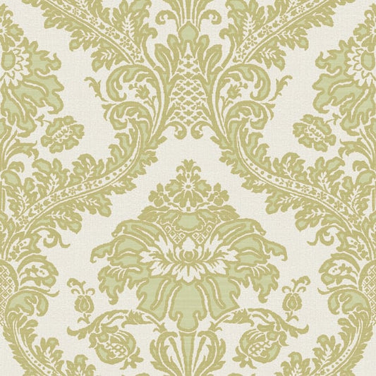 Galerie Wallcoverings Cottage Chic Damasco Superior Galerie Wallcoverings  Green   - 25735