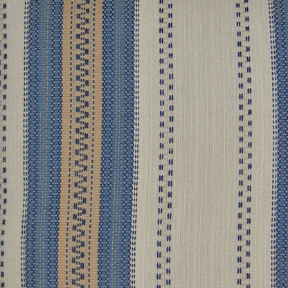 D.V. KAP HOME   24" x 24" Rigadoon Pillow - Blue Stripes    - 2574-B-2424