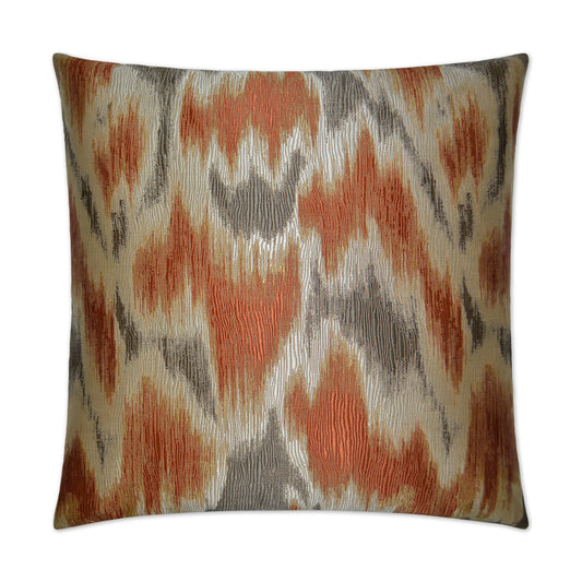 D.V. KAP HOME   24" x 24" Watermark Pillow - Orange Abstract    - 2575-O-2424