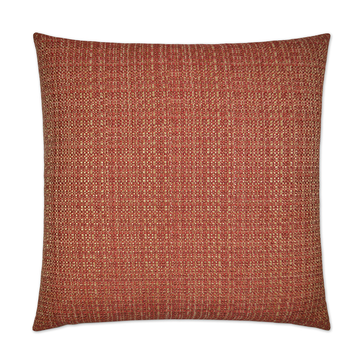 Square cinnabar solid throw pillow, 24 x 24.
