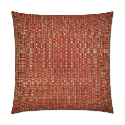 Square cinnabar solid throw pillow, 24 x 24.