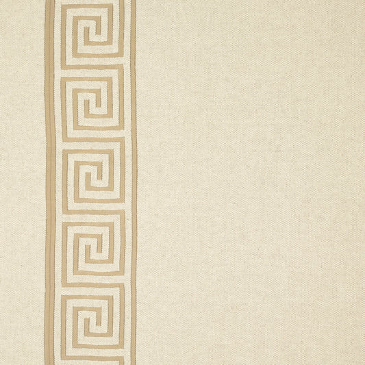 SCHUMACHER  AU NATUREL GREEK KEY EMBROIDERY EMBROIDERIES EMBROIDERIES PEBBLE AND TAUPE   - 25800