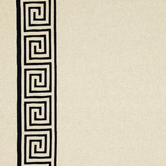 SCHUMACHER  AU NATUREL Greek Key Embroidery EMBROIDERIES EMBROIDERIES PEBBLE AND BLACK   - 25801