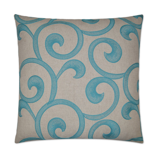 D.V. KAP HOME   24" x 24" Hampton Scroll Pillow Traditional    - 2584-2424