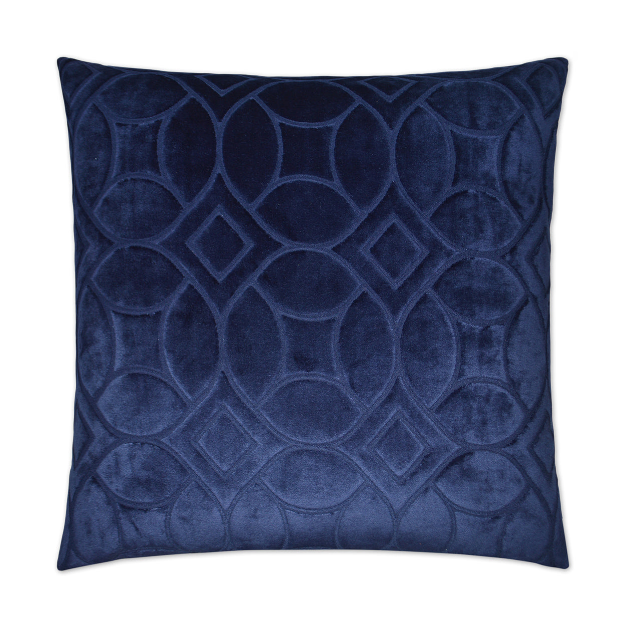 D.V. KAP HOME   24" x 24" Reidshire Pillow - Blue Geometric    - 2590-B-2424