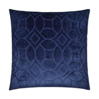 D.V. KAP HOME   24" x 24" Reidshire Pillow - Blue Geometric    - 2590-B-2424
