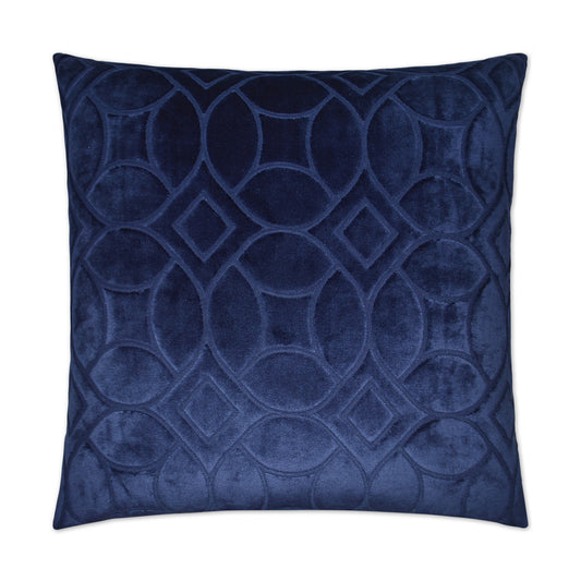 D.V. KAP HOME   24" x 24" Reidshire Pillow - Blue Geometric    - 2590-B-2424