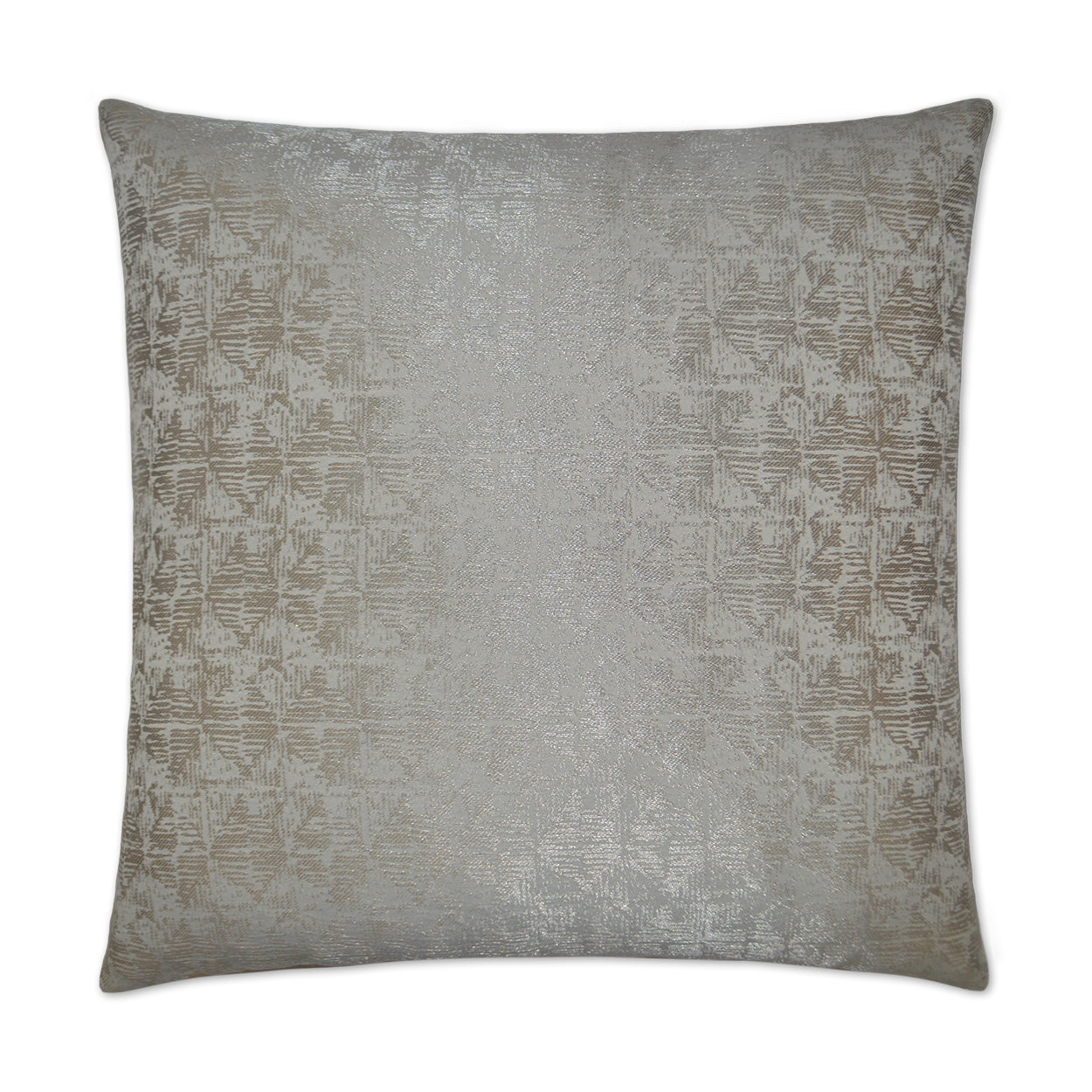 D.V. KAP HOME   24" x 24" Anton Pillow - Silver Glam, Abstract    - 2597-S-2424