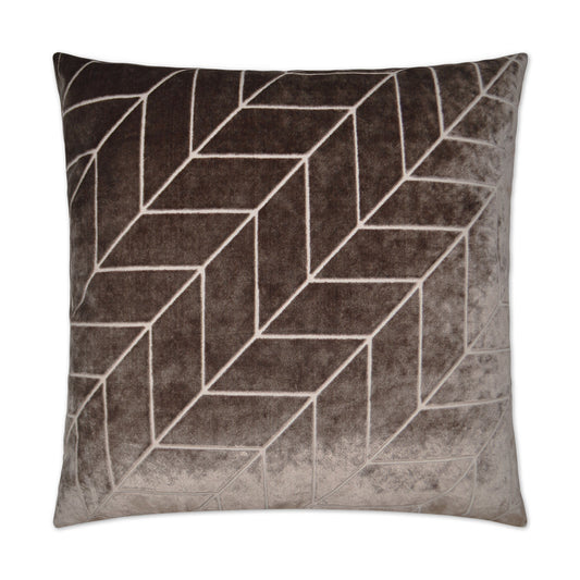 D.V. KAP HOME   24" x 24" Villa Pillow - Mocha Modern, Geometric    - 2599-M-2424