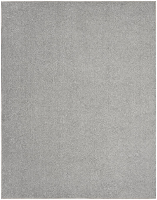 Light gray rectangular plush rug with soft velvet texture, modern minimalist style.