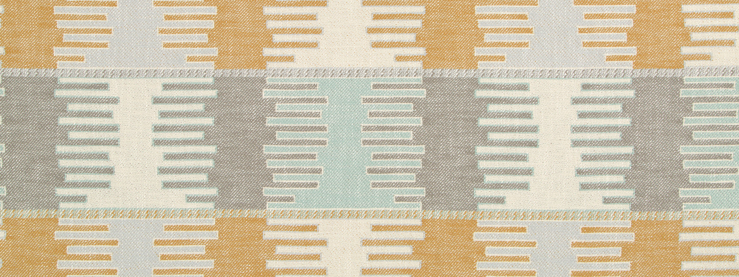 Robert Allen Kilim Panel | Cement  Upholstery     - 260293