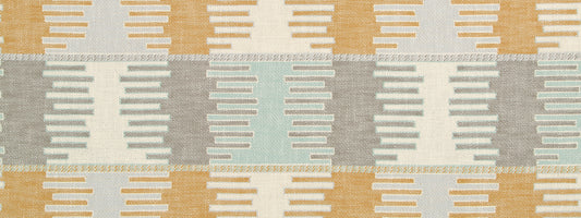 Robert Allen Kilim Panel | Cement  Upholstery     - 260293