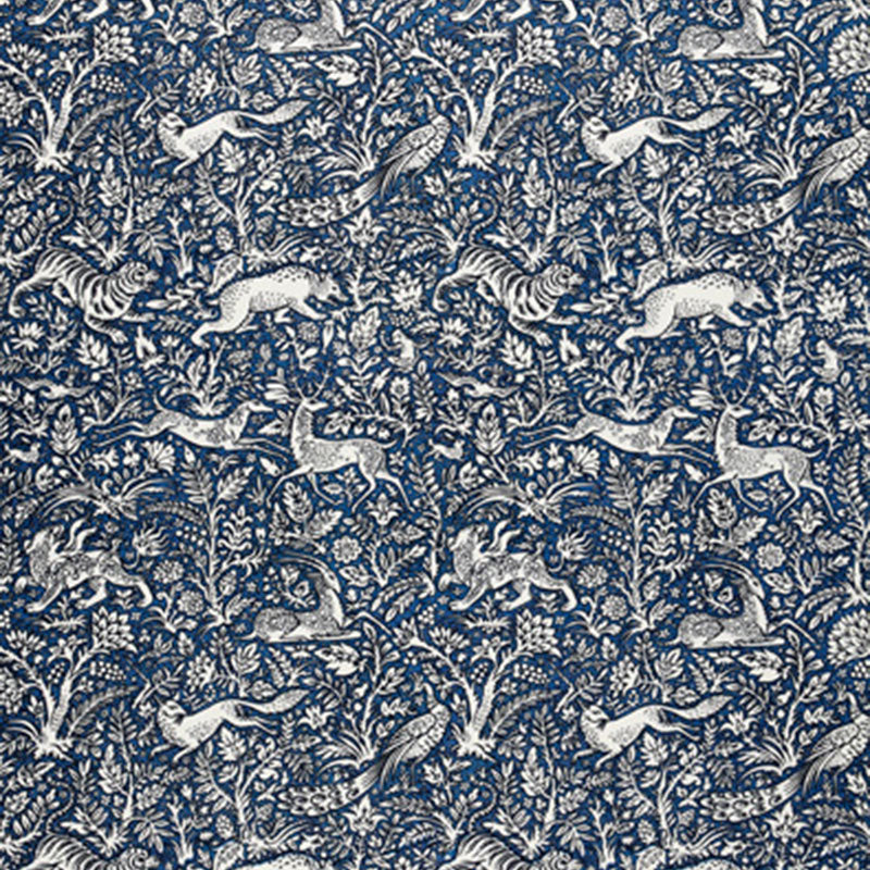 SCHUMACHER FABRIC  LUXE LODGE KHAN'S PARK   NAVY   - 2603101