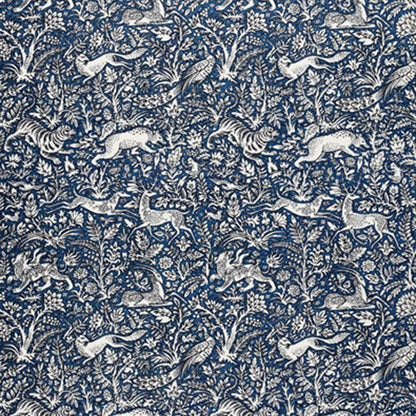 SCHUMACHER FABRIC  LUXE LODGE KHAN'S PARK   NAVY   - 2603101