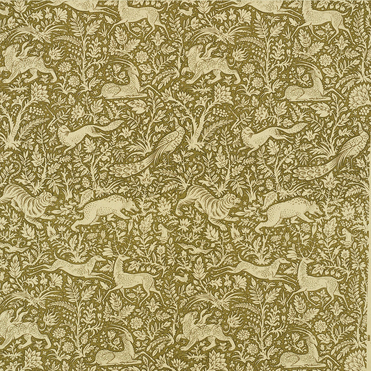SCHUMACHER FABRIC  LUXE LODGE KHAN'S PARK   KHAKI OLIVE   - 2603272