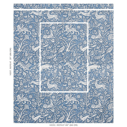 SCHUMACHER FABRIC  LUXE LODGE KHAN'S PARK   CHAMBRAY   - 2603275