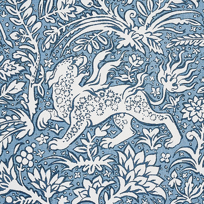 SCHUMACHER FABRIC  LUXE LODGE KHAN'S PARK   CHAMBRAY   - 2603275