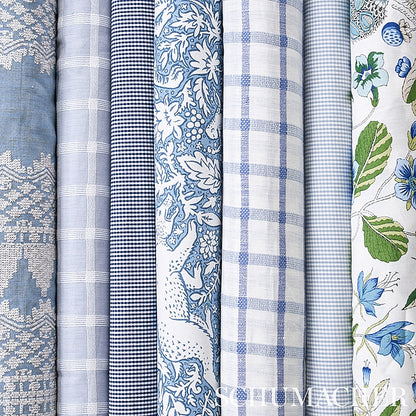 SCHUMACHER FABRIC  LUXE LODGE KHAN'S PARK   CHAMBRAY   - 2603275