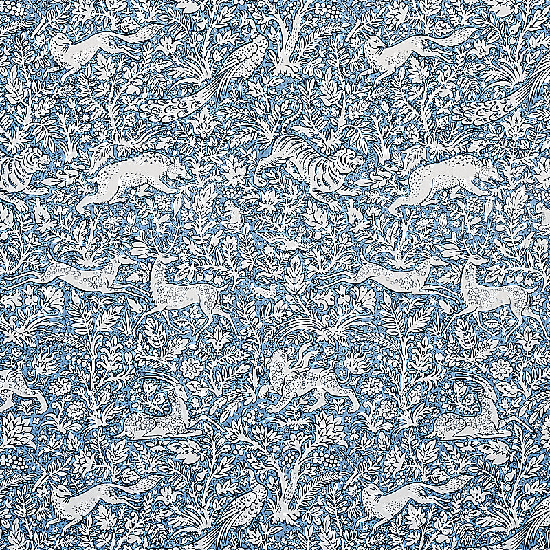 SCHUMACHER FABRIC  LUXE LODGE KHAN'S PARK   CHAMBRAY   - 2603275
