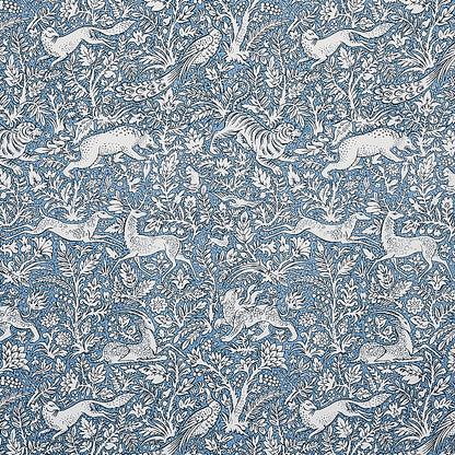 SCHUMACHER FABRIC  LUXE LODGE KHAN'S PARK   CHAMBRAY   - 2603275