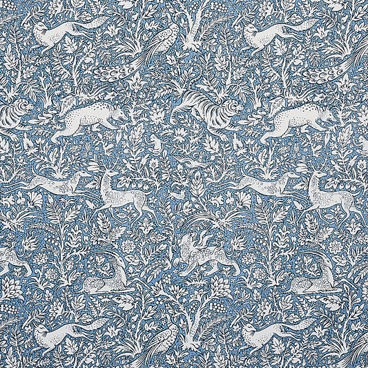 SCHUMACHER FABRIC  LUXE LODGE KHAN'S PARK   CHAMBRAY   - 2603275