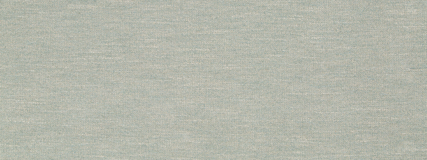 Close-up of light sage-green boucle upholstery fabric texture.