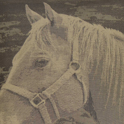 D.V. KAP HOME   24" x 24" Mister Ed Pillow - Brown Western Chic, Novelty    - 2617-BR-2424