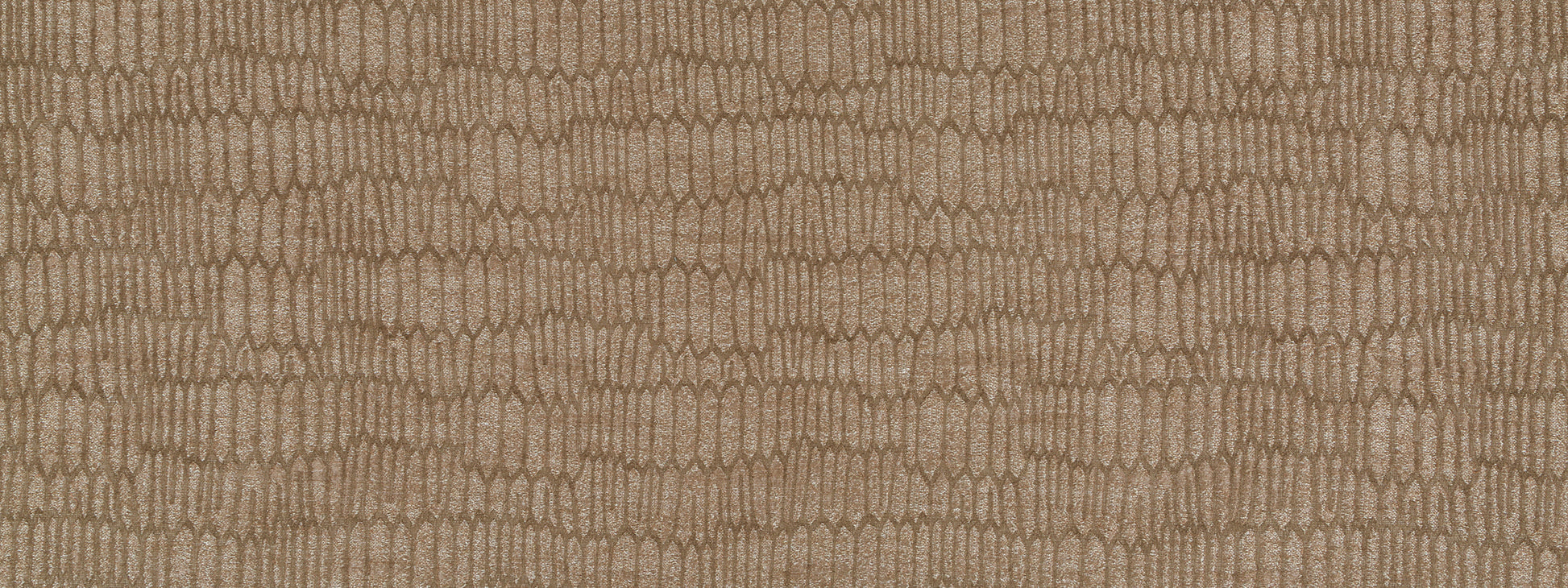 Beige upholstery fabric with a tan-brown geometric peaks-and-points pattern; faux leather/vinyl-like texture for furniture or accessories